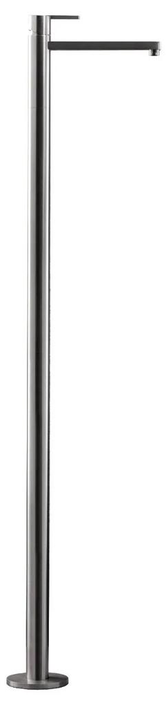 Wastafelmengkraan Vrijstaand Mavesteel Polo 116.9cm met Click Waste 1-hendel Geborsteld RVS (excl. inbouwdeel)