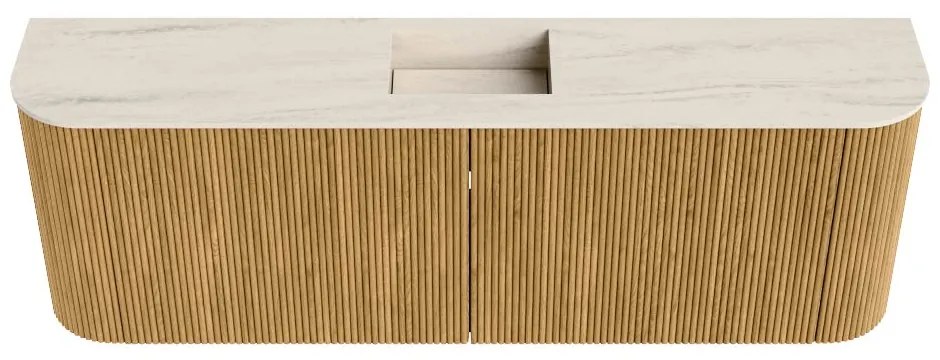 Mondiaz Joya DLux 125cm toiletmeubel ronding links/rechts oak met wastafel faye midden zonder kraangat meli