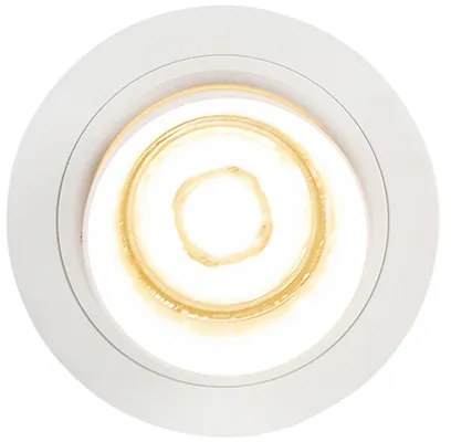 Moderne inbouwspot wit rond kantelbaar - Installa