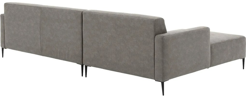 Goossens Key West grijs, micro leer, 3-zits, modern design