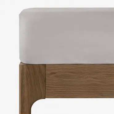 Onderlaken In Lesia Percal Katoen Met 180 Draden Grijs – Koel & Bed 160cm (160 X 200 X 40 Cm) - Sklum