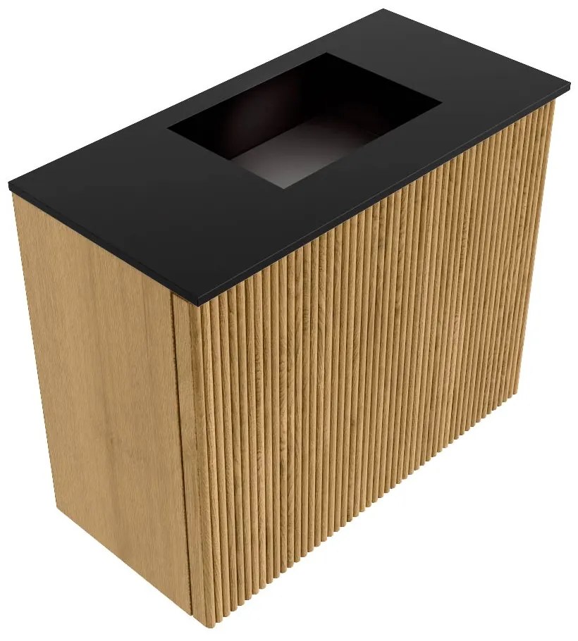 Mondiaz Joya 50cm toiletmeubel oak met wastafel faye rechts zonder kraangat urban