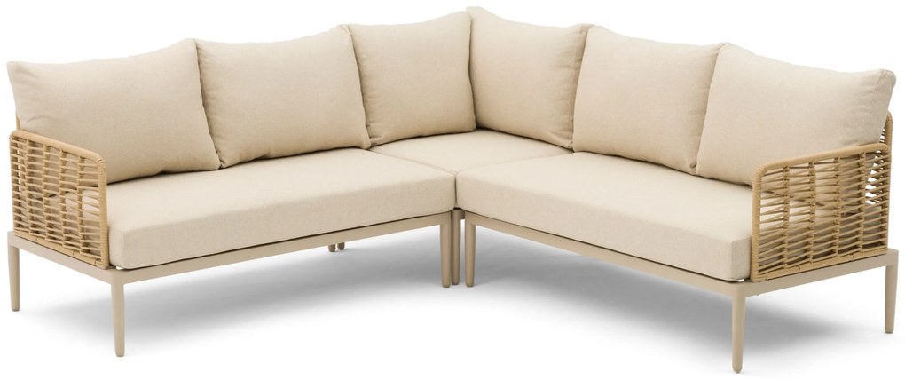 Hoek loungeset 5 personen Wicker/Aluminium/Aluminium/wicker Taupe Coco Ibiza