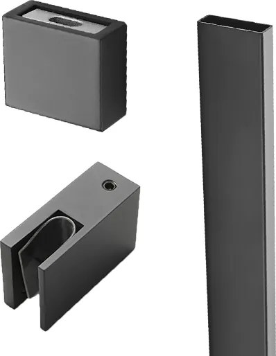 Saniclear Redro stabilisatiestang 100cm voor plafondbevestiging zwart mat