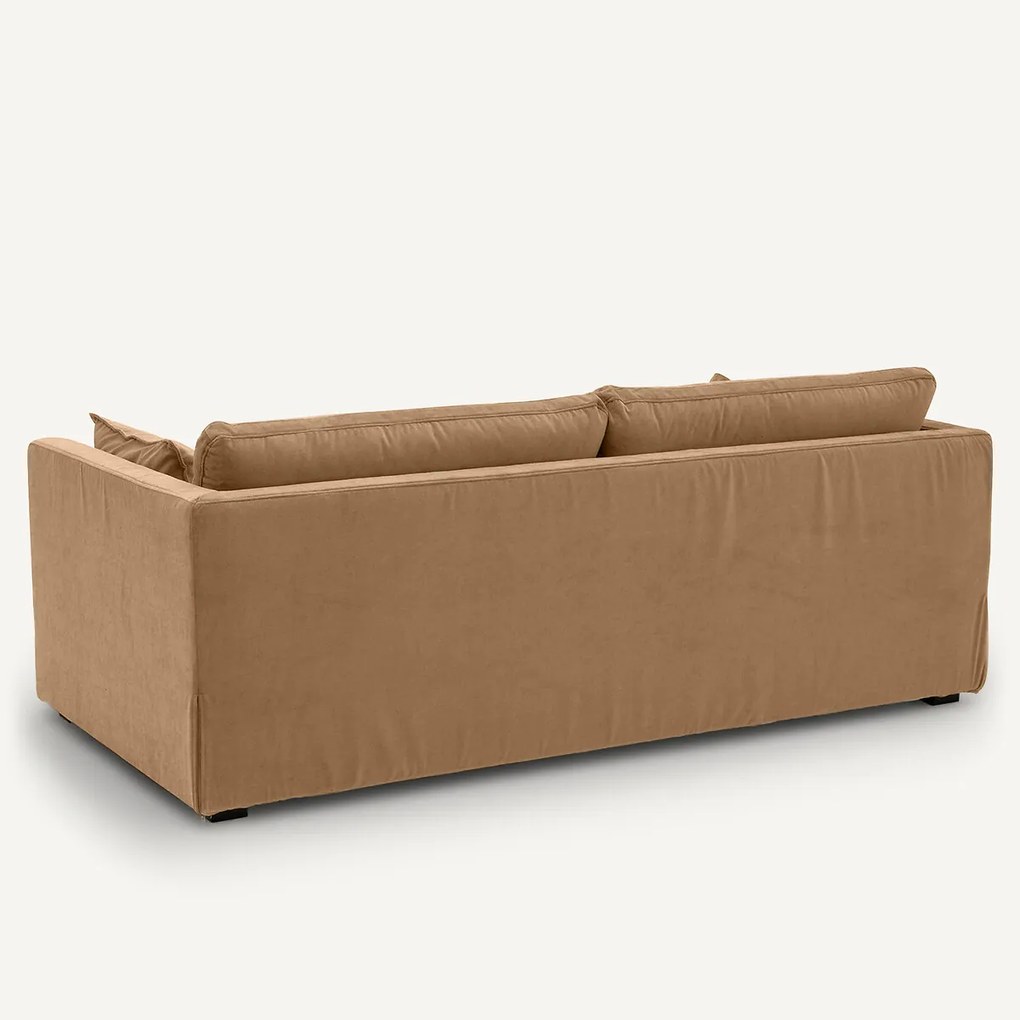 Bank 3-, 4- of 5-zits, in stonewashed fluweel, Néo Kinkajou