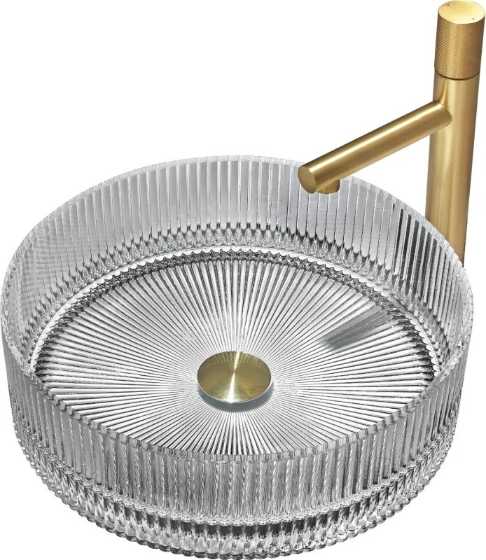 Mexen Eiva glazen opbouw waskom 39 x 39 cm, grijs - 24163966