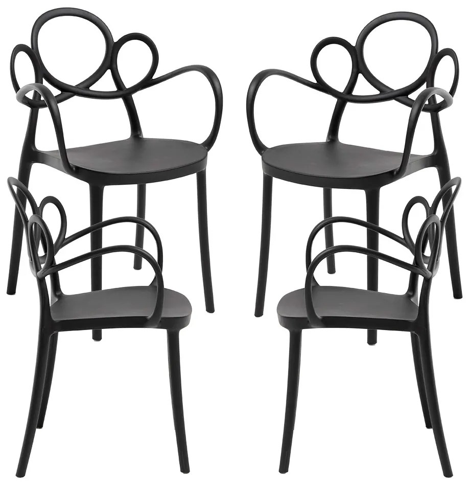 Pack 4 Sky Stoel met Armleuningen