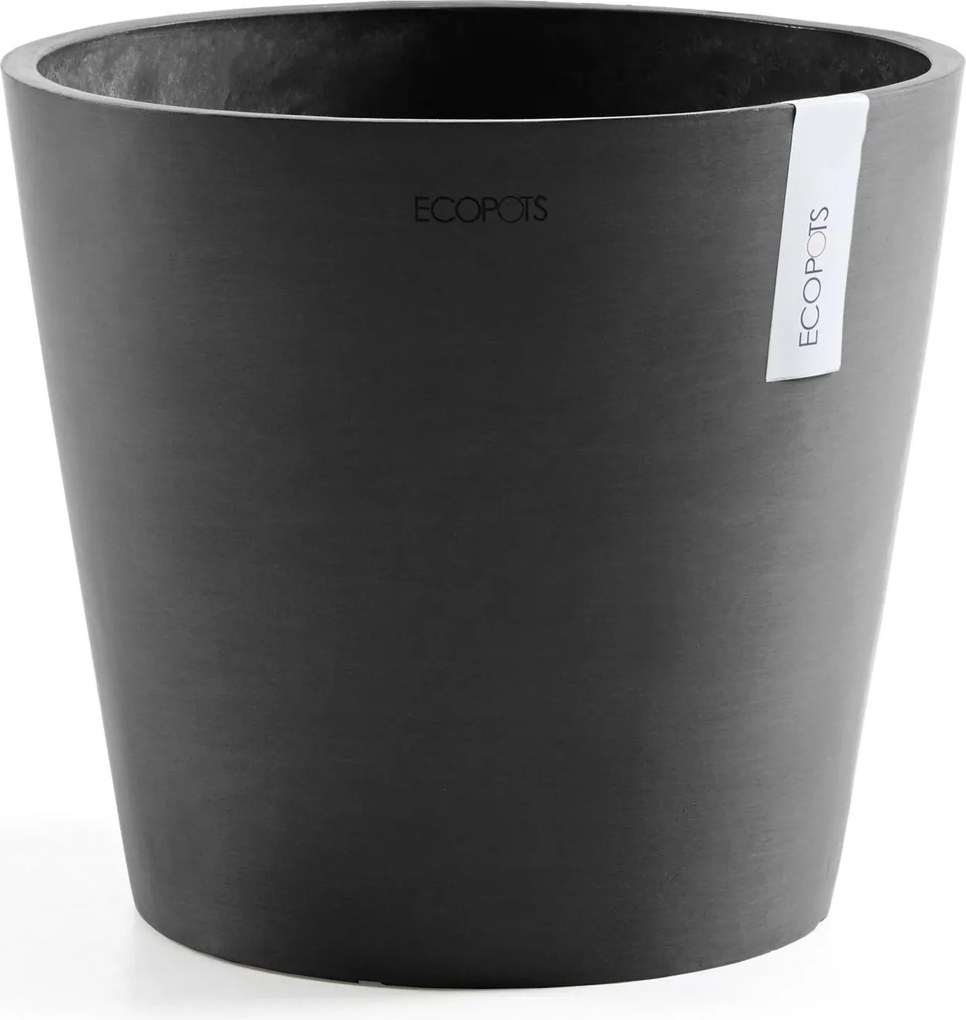 Ecopots bloempot Amsterdam 25 - Rond - Dark Grey - Diameter 25 x H22 cm