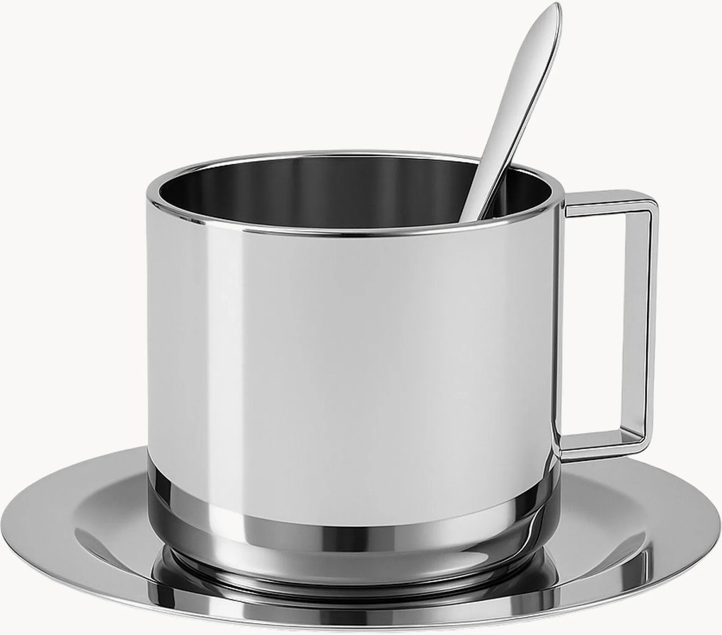 Handgemaakt koffiekopje & schoteltje Eternal, 2-delig