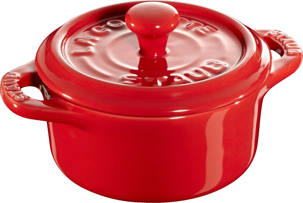 Staub Ceramique Mini braadpan 10 cm / 200 ml, Rond, Kersenrood - Ceramique - Staub