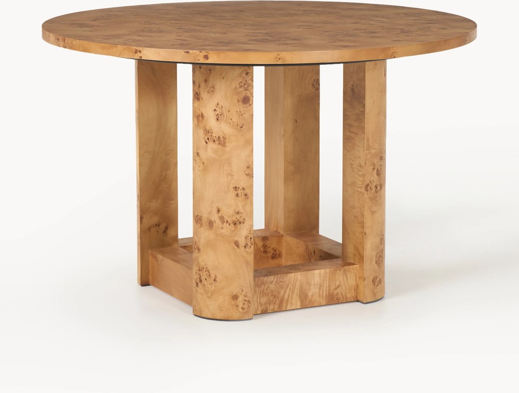Ronde houten eettafel Edward, in verschillende formaten