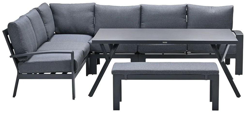 Garden Impressions Camilo lounge dining set 6-delig links - donker grijs