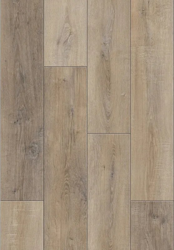 Mexen Casa Grande vinylplanken 1227 x 187 mm LVT Dryback 2,5 mm, PVC onderlaag, 4 V-groef, Eiken - F1314-1227-187-255-4V1-01