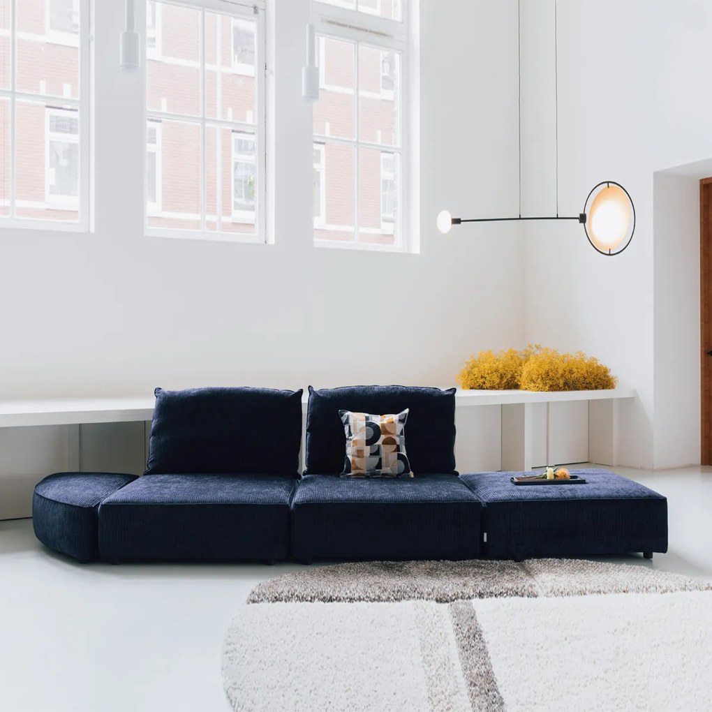 Zuiver Hunter 1,5 Zits Zonder Rugleuning Navy