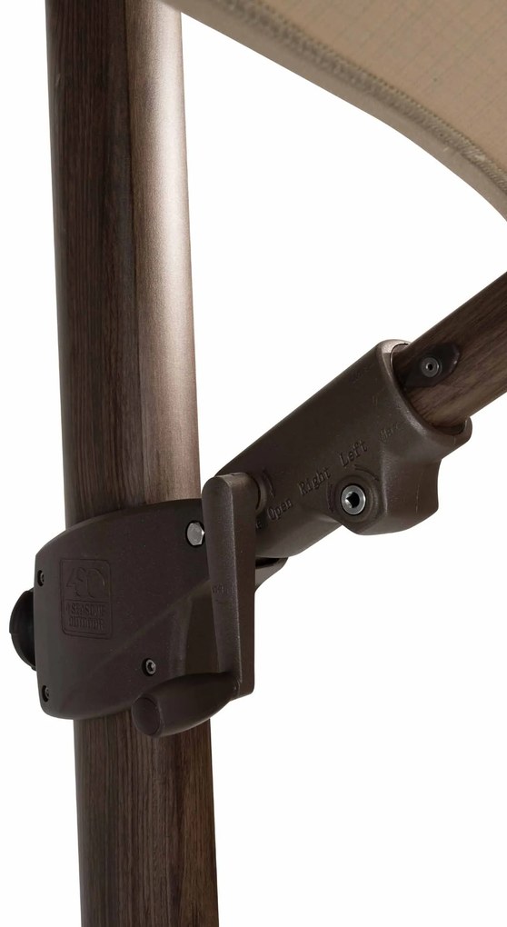 4 Seasons Outdoor Siesta PREMIUM 300 x 300 cm parasol Beach, Wegné frame Parasol   beige weerbestendig