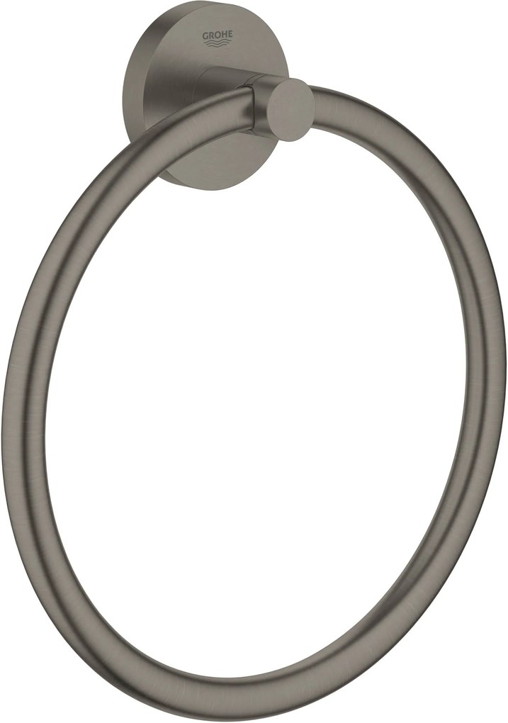 Grohe Essentials Handdoekring 18x4,4x20,1 cm Hard Graphite Geborsteld