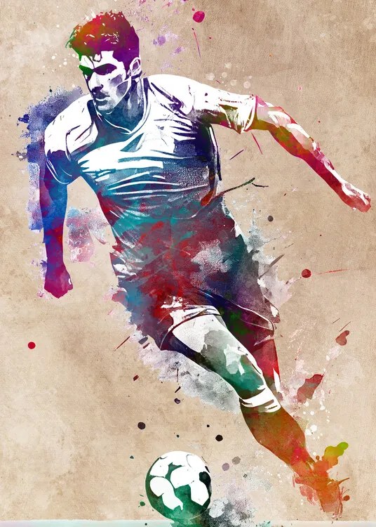 Ilustratie Soccer player sport art, Justyna Jaszke