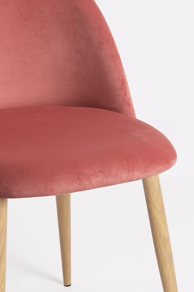 Set 4 fluwelen Vint Stoelen