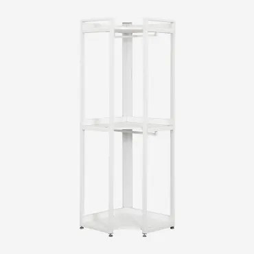 Hoekopen Kast Van Staal En Mdf Ariaster Wit - Sklum