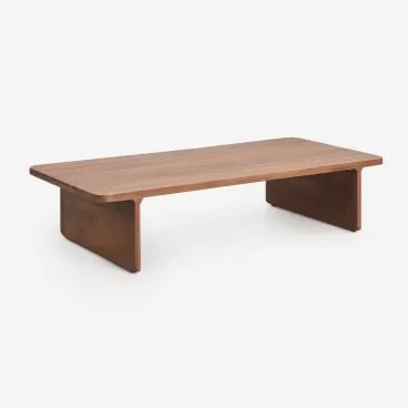Rectangulaire 140x65 Cm Acaciahouten Tuintafel Noira Acacia Bruin - Sklum