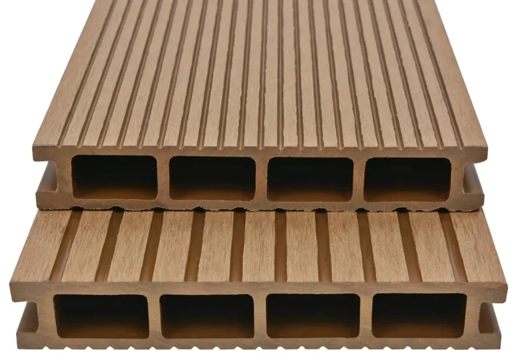 vidaXL Terrasplanken HKC met accessoires 30 m² 2,2 m teak