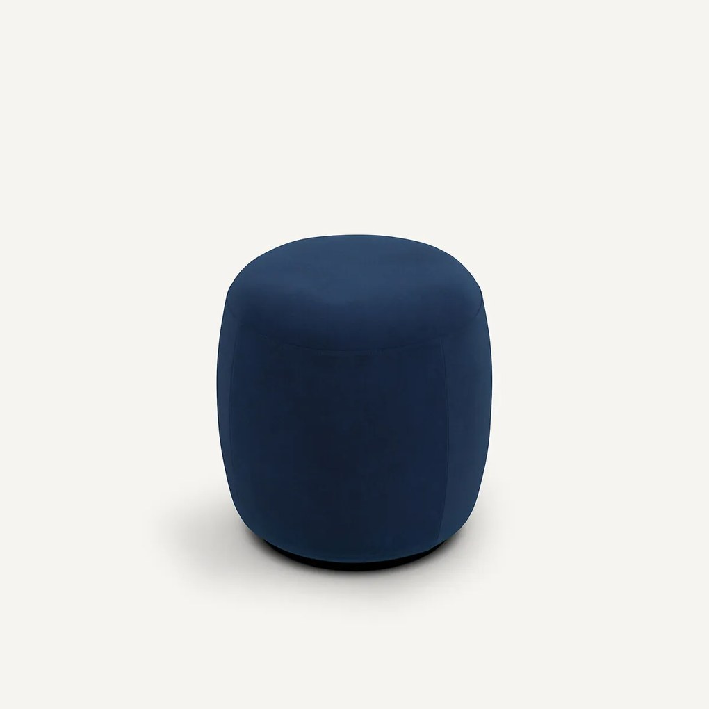 Poef van fluweel, Rosebury, ontwerp door Emmanuel Gallina