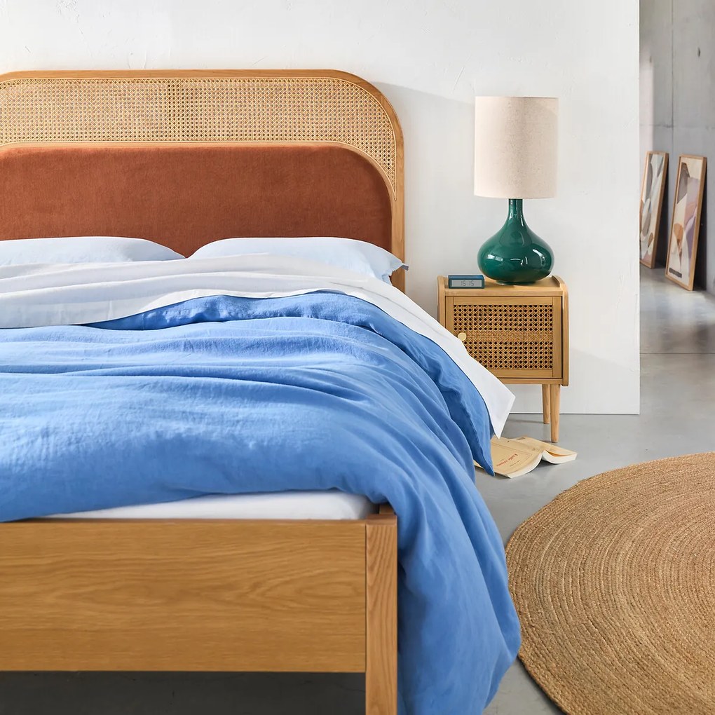 Nachtkastje 1 deur in vlechtwerk Tempa