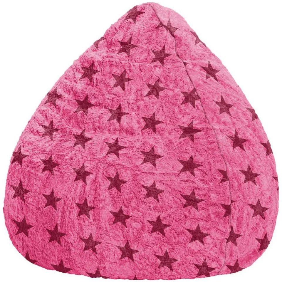 Kinder Zitzak BeanBag Fluffy Stars L - Roze