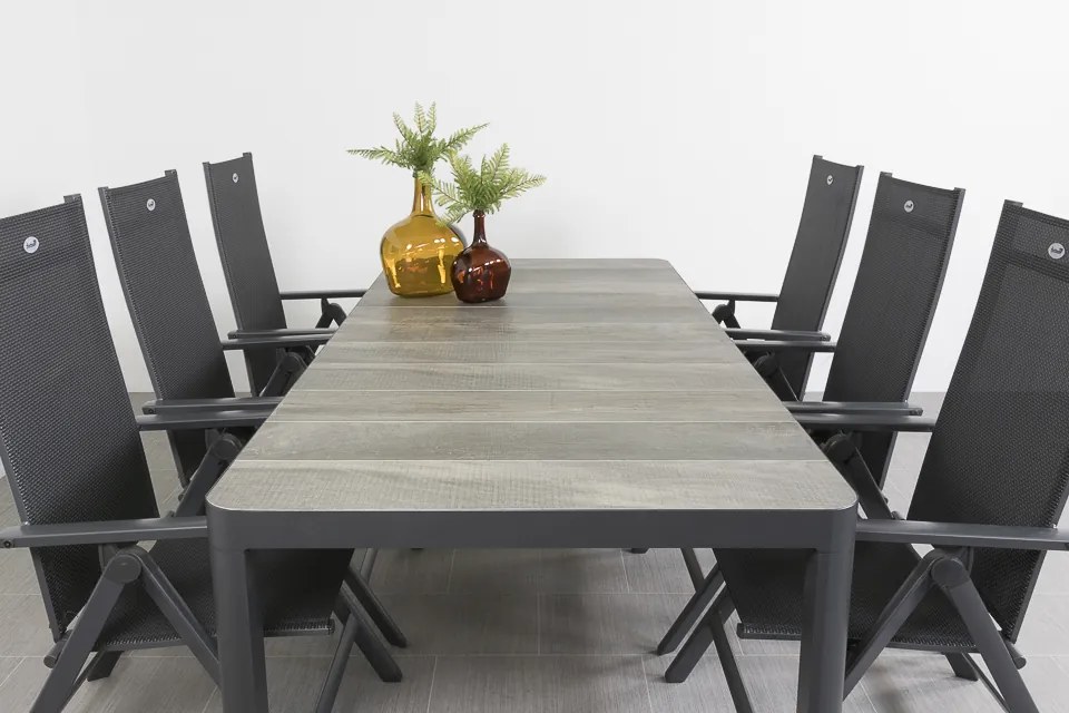 Hartman Napoli/Queens 220 cm. tuinset - 7-delig verstelbaar