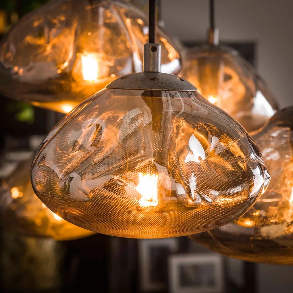 Hanglamp Glas Met Metaal