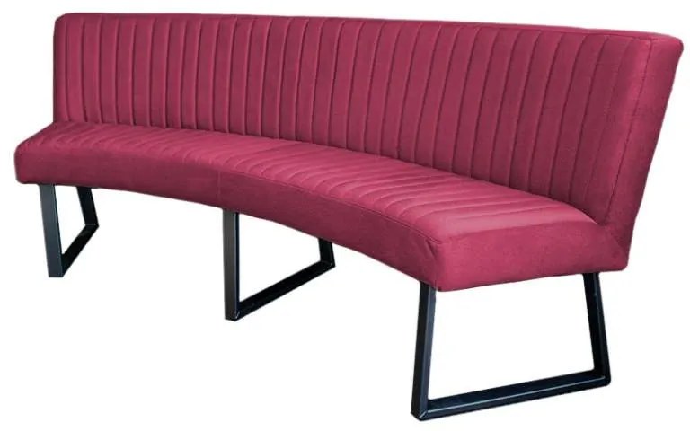 Eetkamerbank - Hengelo - stof Element fuchsia 19 - geschikt voor ovale tafel 240 cm