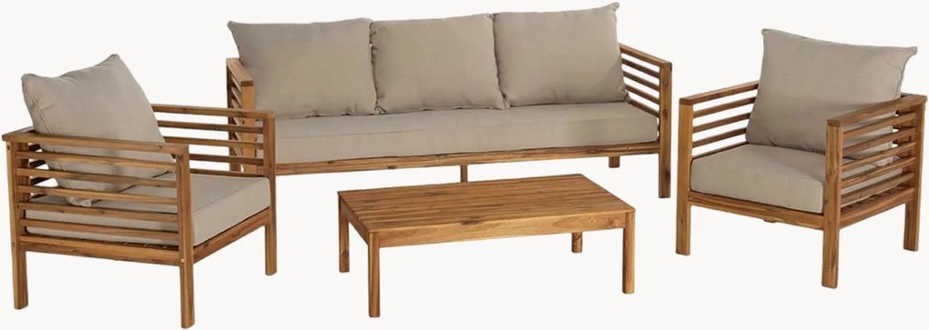 Tuin loungeset Vick van acaciahout, 4-delig