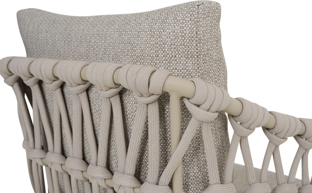 Tuinset 6 personen 220 cm Rope Zand/Beige Coco Oliva/Como