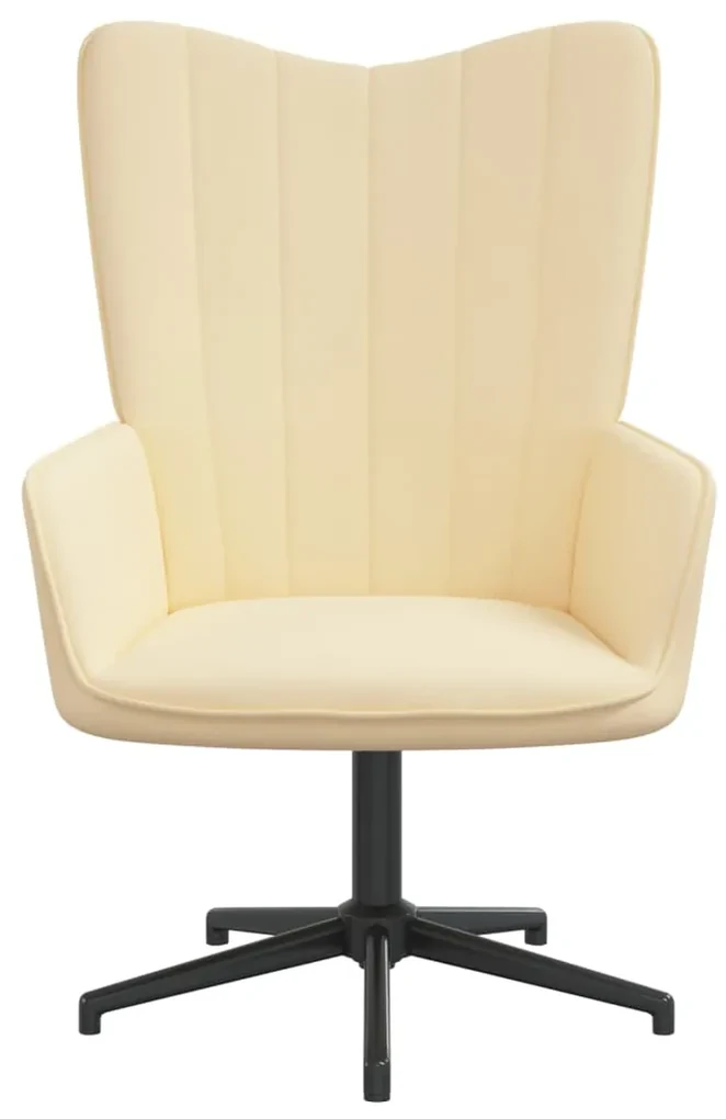 vidaXL Relaxstoel fluweel crèmewit
