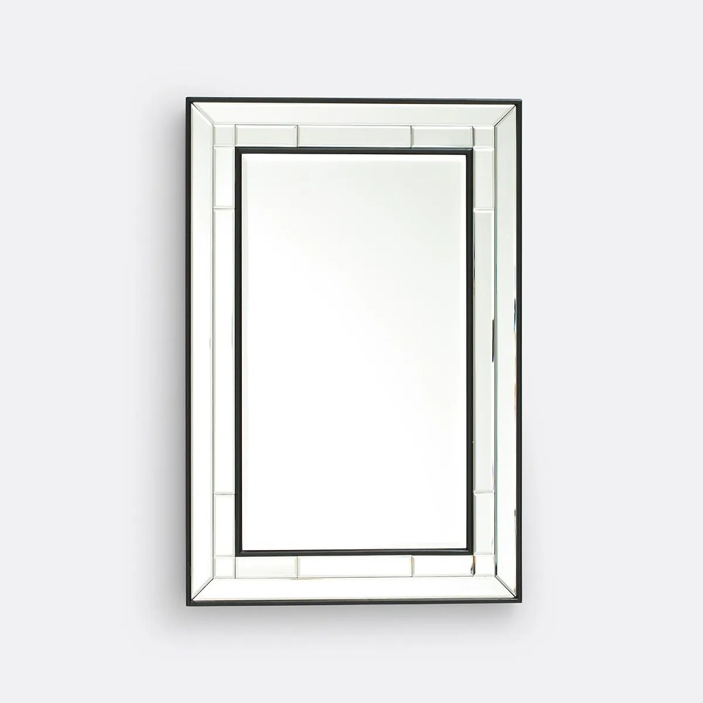 Rechthoekige spiegel, afgeschuinde afwerking, breedte 60 x hoogte 90 cm, Andella