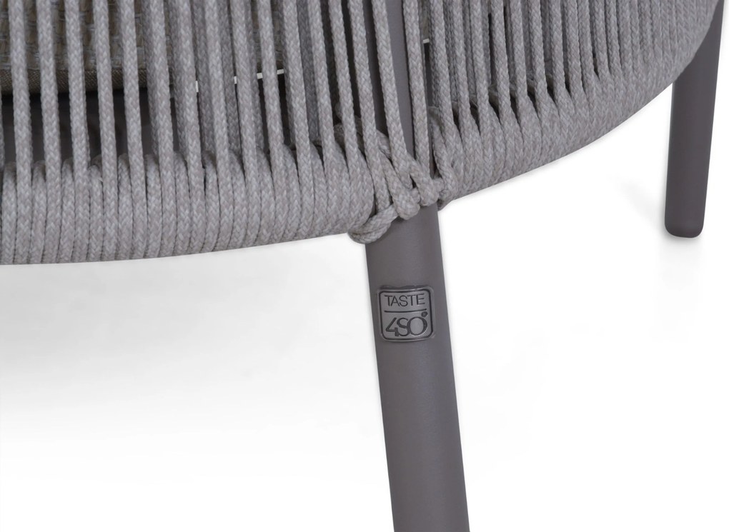 Stoel en Bank Loungeset 5 personen Rope Grijs  4 Seasons Outdoor Florence