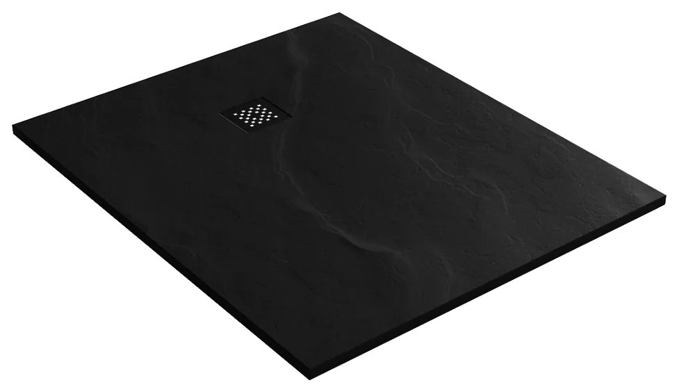Sanituba Crag douchebak 100x120x3cm mat zwart