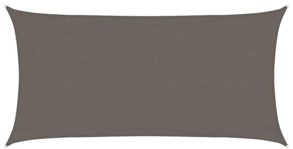 vidaXL Zonnezeil 160 g/m² 3x6 m HDPE antracietkleurig