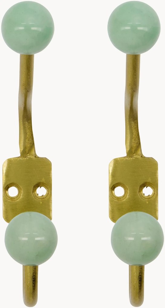 Handgemaakte metalen wandhaken Ball, 2-delig