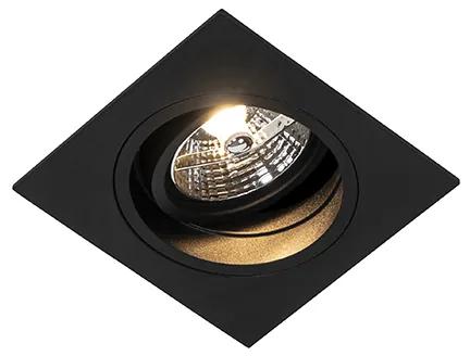 Moderne inbouwspot zwart verstelbaar - Chuck 70 Modern GU10 vierkant Binnenverlichting Lamp