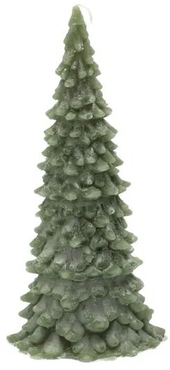 Kaars dennenboom, donkergroen, 22 cm