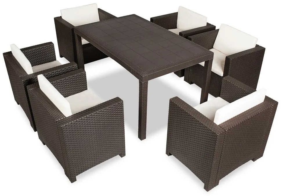 Colorado Premium 6 bruin Bica technorattan set