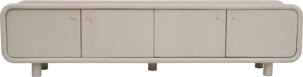 Tv-meubel Beige Hout Met Ronde Hoeken 200 Cm - 200x43x50cm.