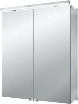 Emco Asis pure spiegelkast 60cm met 2 deuren en led verlichting aluminium 979705081