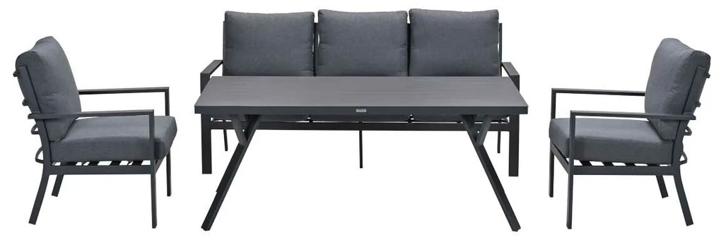 Garden Impressions Senja lounge dining set stoel-bank 4-delig mystic grey