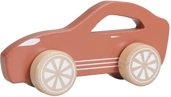 Sportauto - Roest - Houten speelgoed