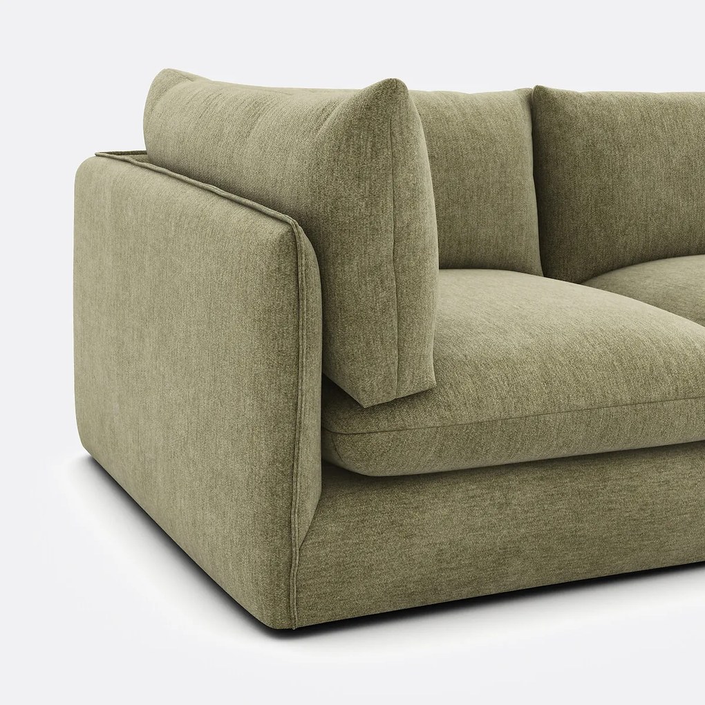 Modulaire 3-zitsbank in gemêleerd polyester, Malo