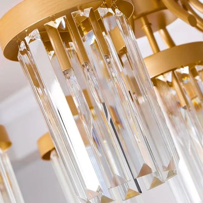HANGLAMP METAAL KRISTAL PLAFOND APP768-7CP