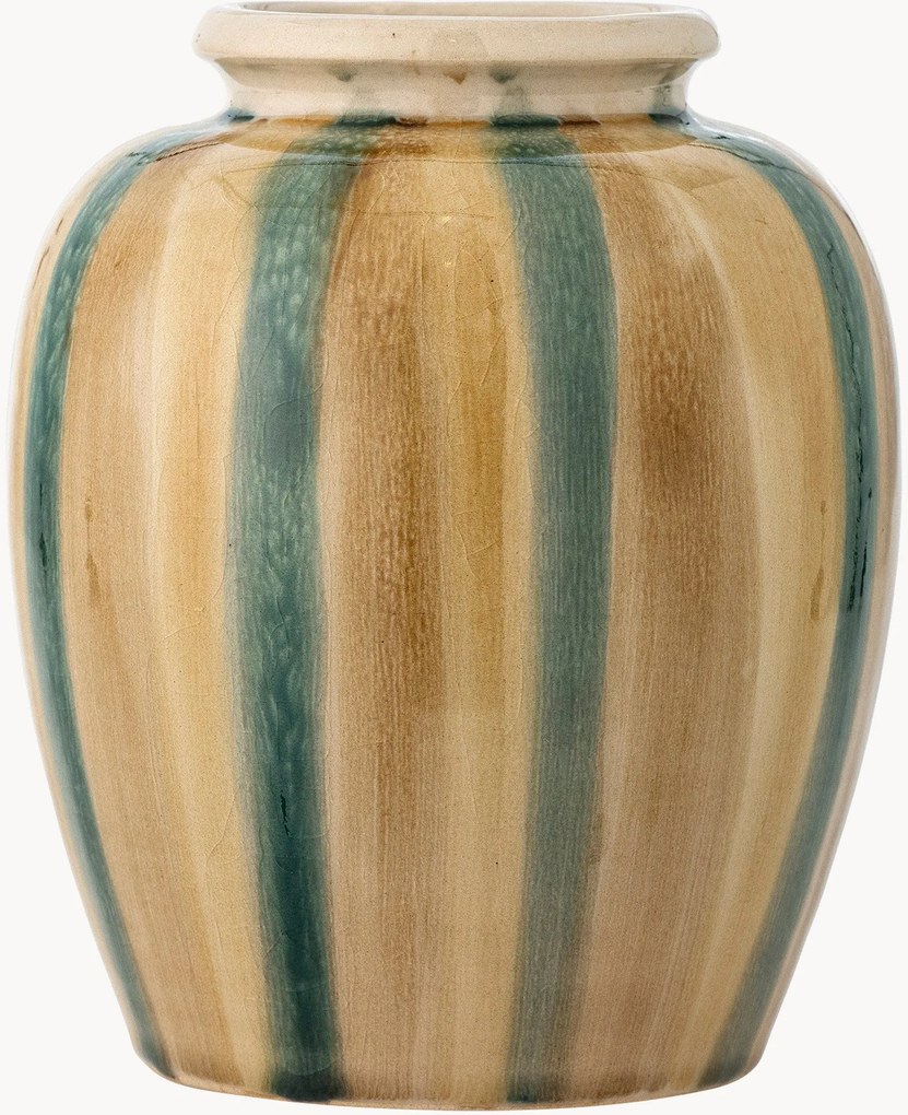 Handbeschilderde vaas Rahima van steengoed, H 20 cm