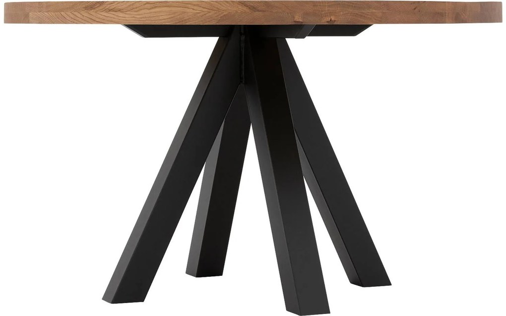 Goossens Eettafel Blade, Strak blad rond 120 x 120 cm 6 cm dik